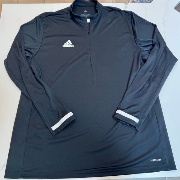 Adidas Men's black Quarter-Zip Jacket size XL Like New - Picture 1 of 6